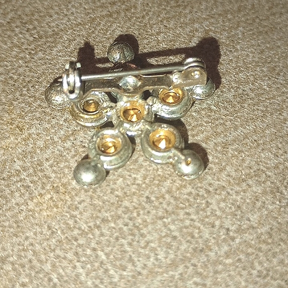 ***1940's Rhinestone Star Bar Pin Brooch*** - Picture 2 of 4